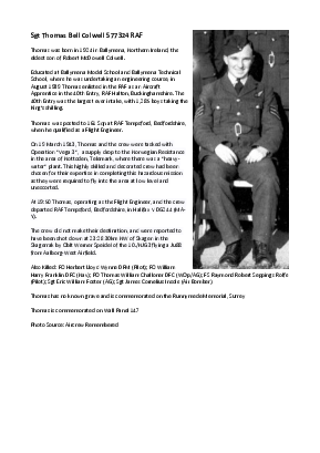 A preview of a PDF biography for Colwell, Thomas Bell